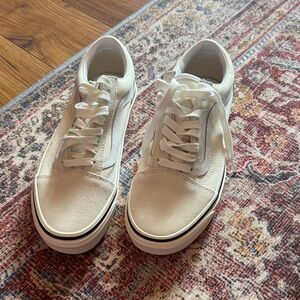 Vans Cream and White Women's Sneakers